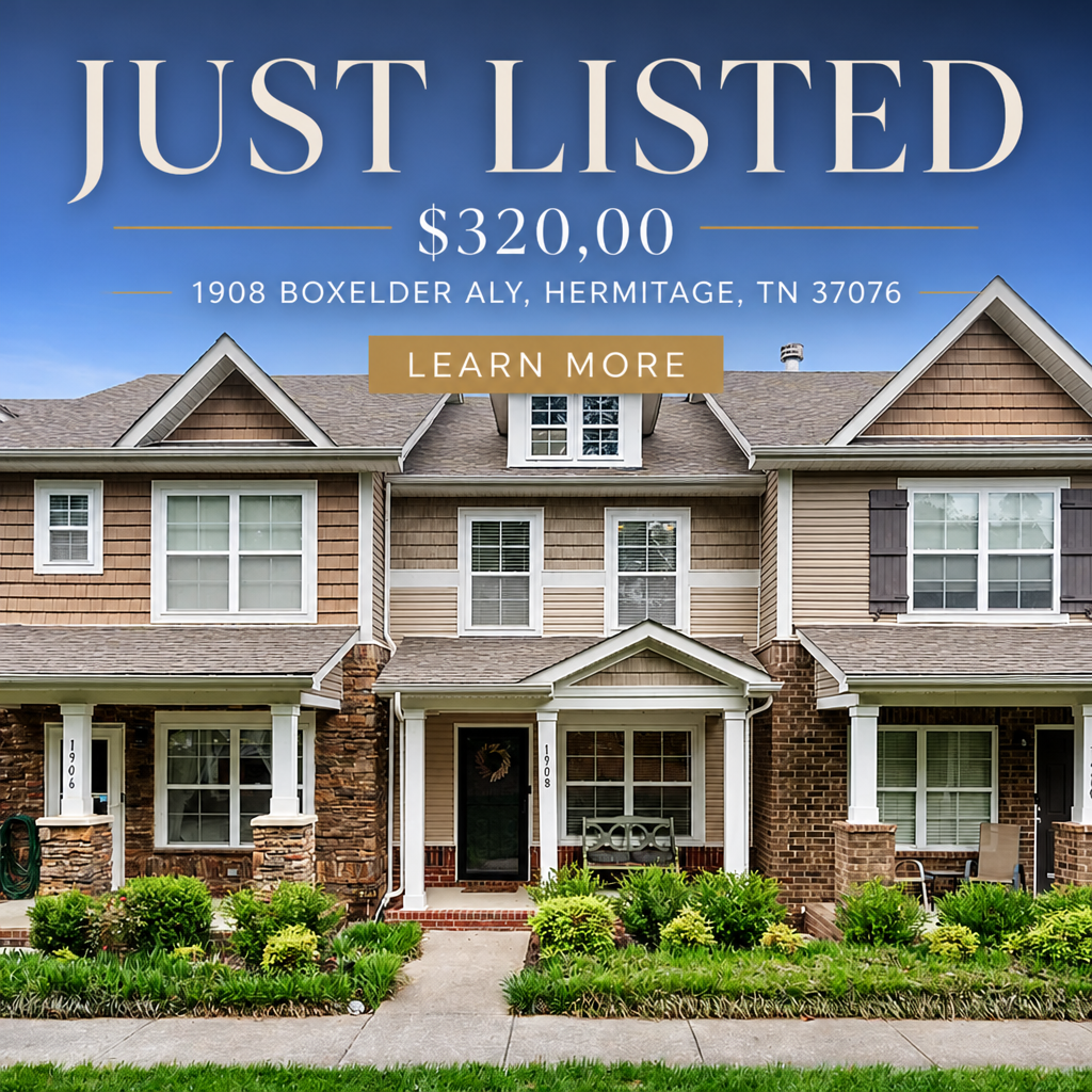 Just Listed Facebook ad creative for a home in Hermitage, Tennessee