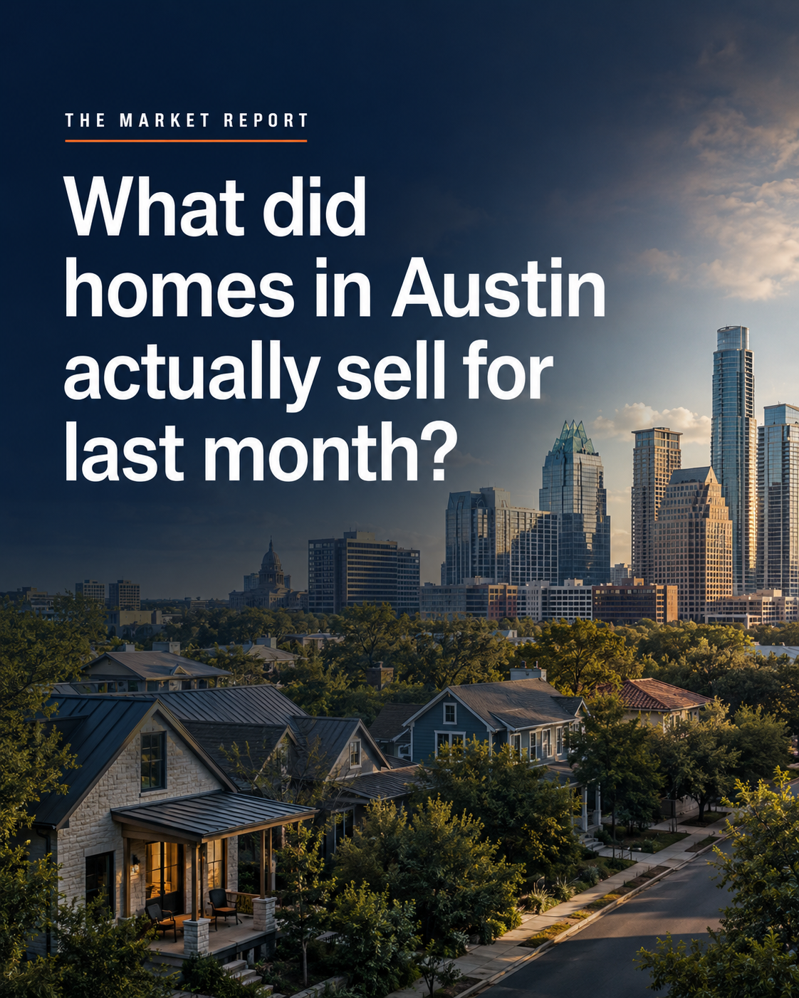 Real Facebook ad creative for a city market report campaign