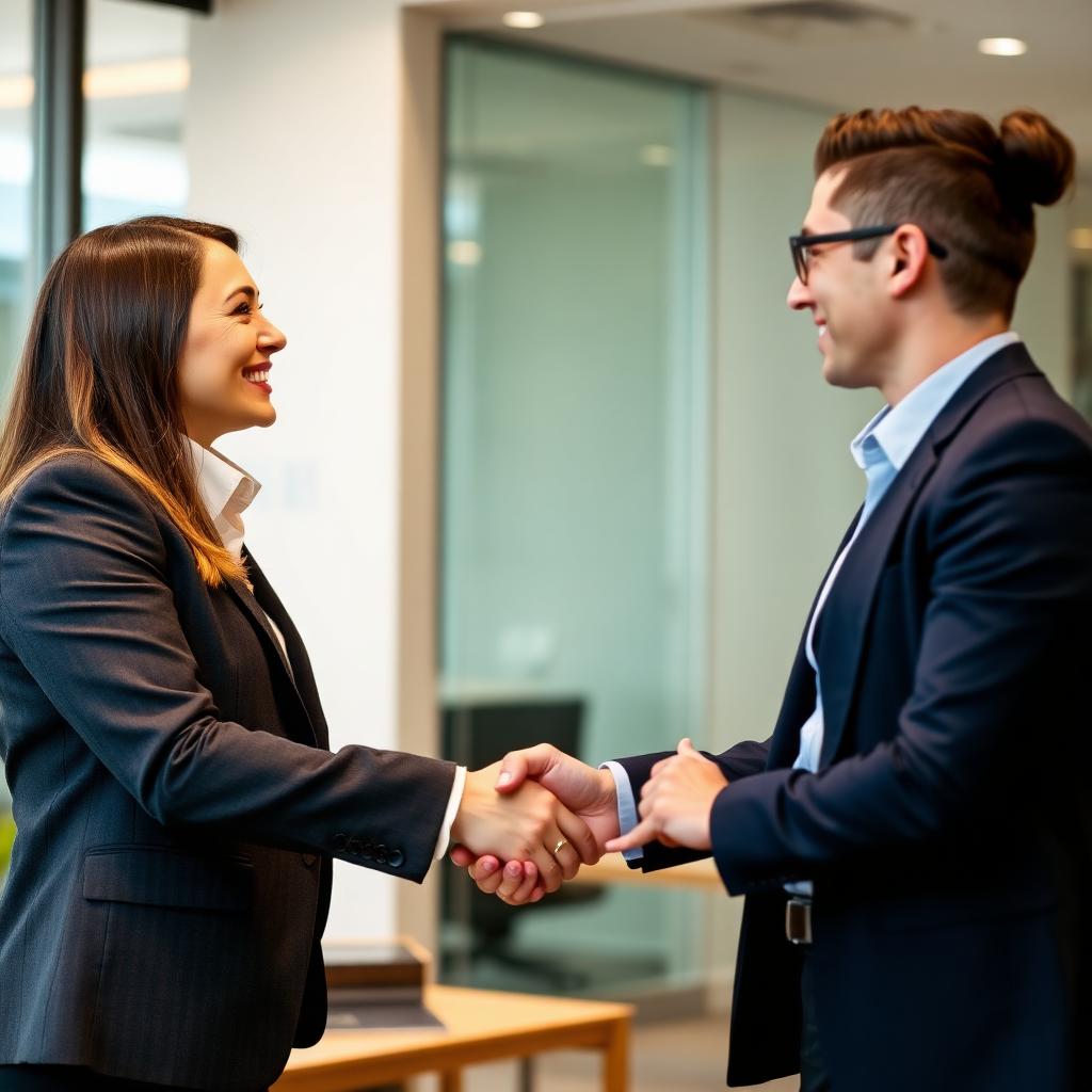 Title company representative partnering with real estate agent
