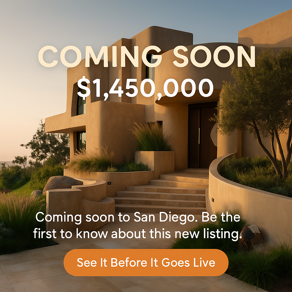 Coming Soon – San Diego Facebook ad template for real estate agents