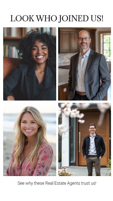 Look Who Joined Us recruitment ad with agent photos