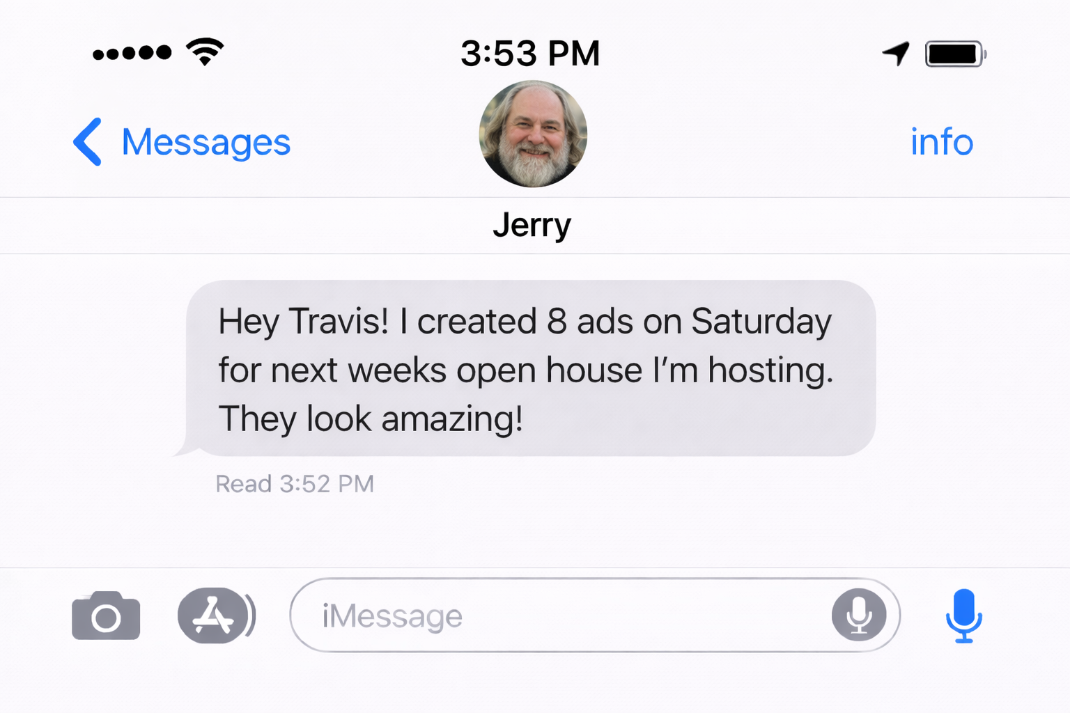 Jerry says: I created 8 ads on Saturday for next weeks open house, they look amazing!
