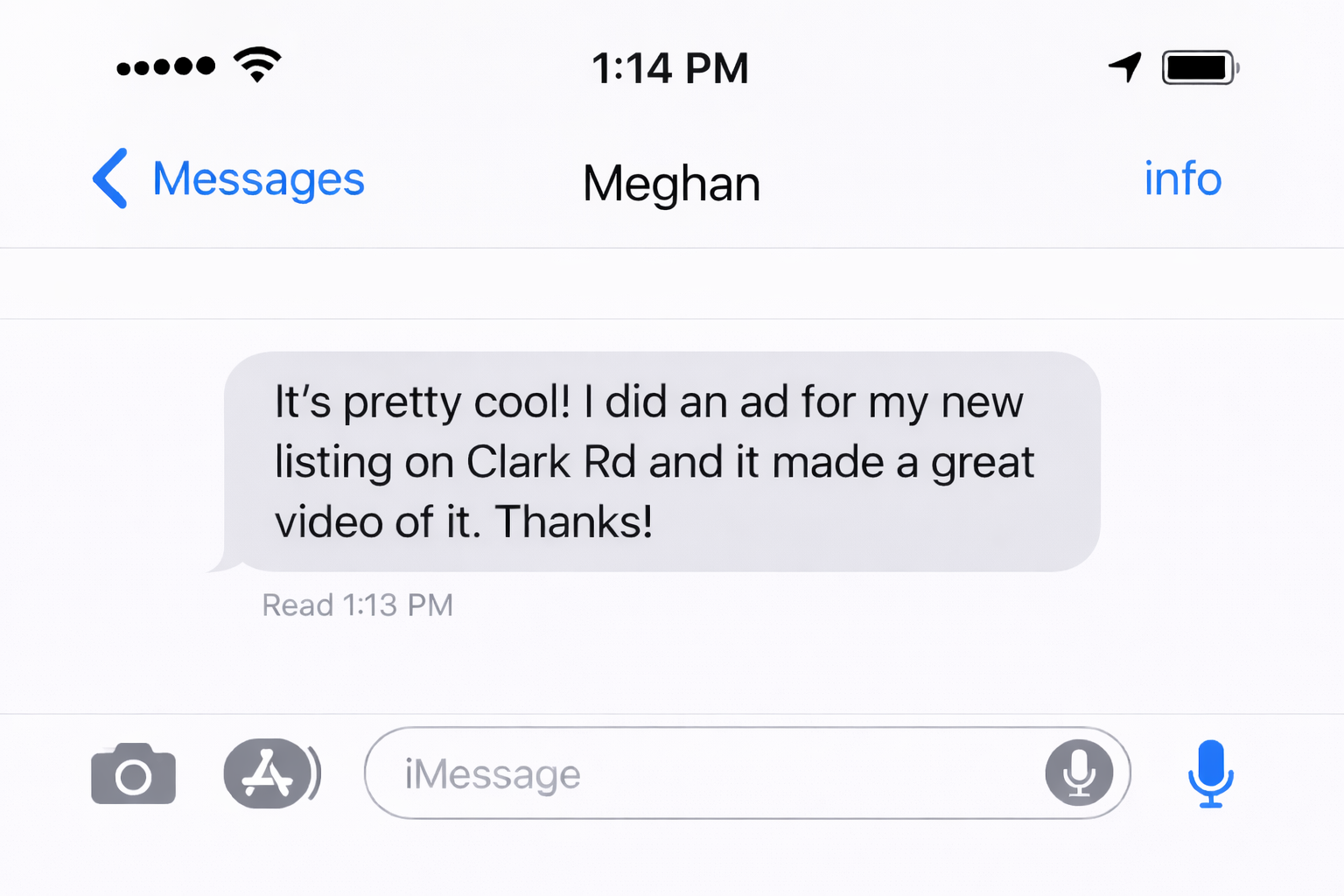 Meghan says: I did an ad for my new listing and it made a great video